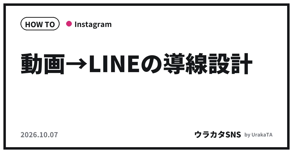 動画→LINEの導線設計